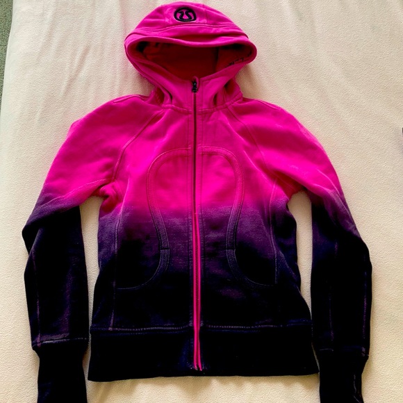 Pink and purple lululemon ombre zip hoodie
